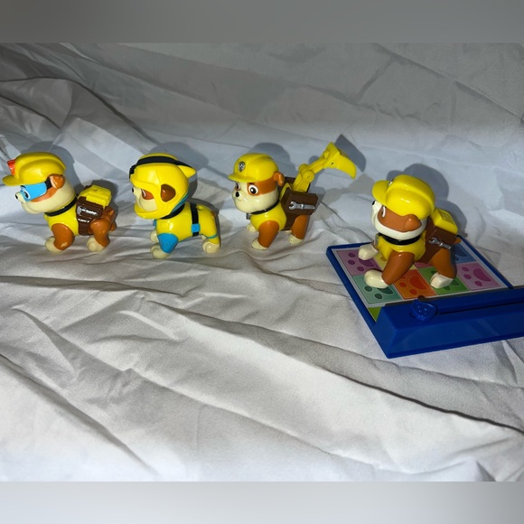 Rubble the “super pup” paw patrol bundle bulldozer action pack boogie board sea - Picture 3 of 6